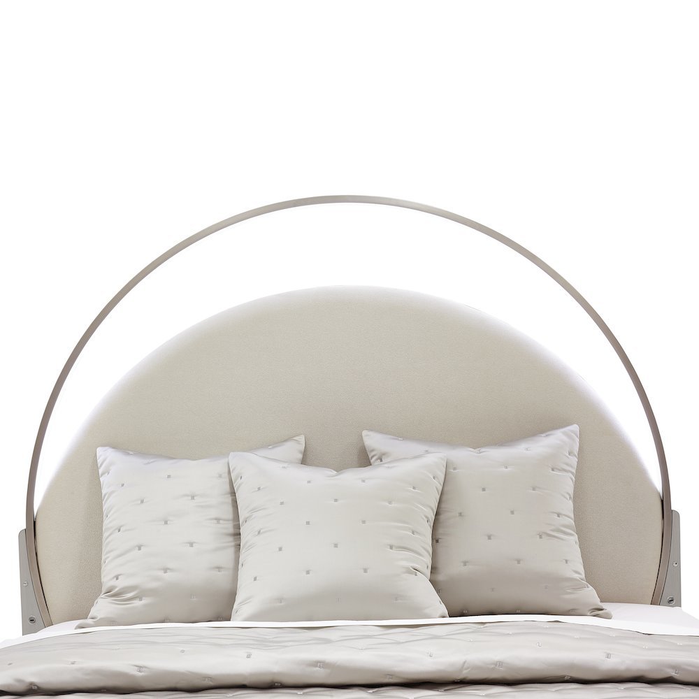 Eclipse Cal King Upholstered Bed with LED Lights - Moonlight