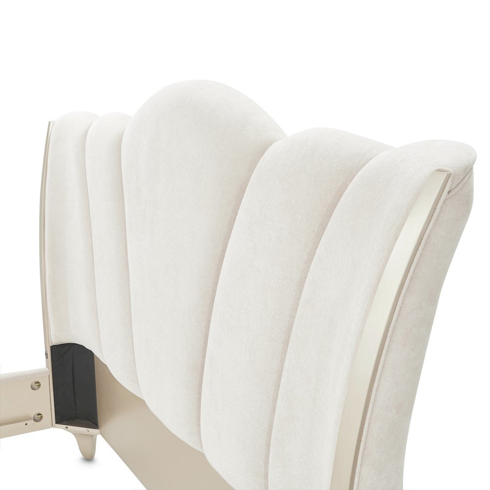 La Marisia Upholstered King Bed - Tranquil/Champagne Gold