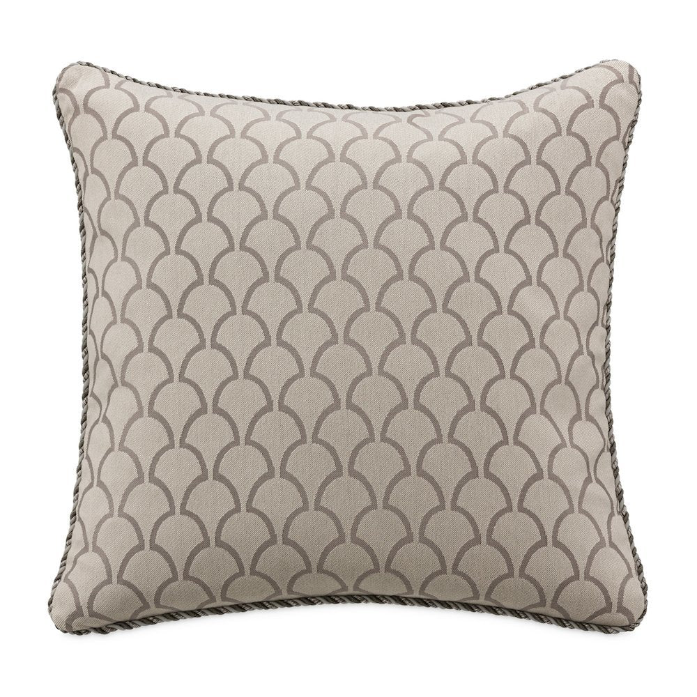 Moonbeam Paragon 20" Square Pillow, Set of 2 - Taupe/Silver