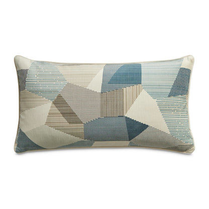 Renue Jetson 13" x 24" Velvet Throw Pillow, Set of 2 - Mineral Blue