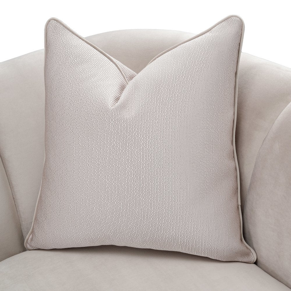 Beige Velvet Sofa for Living Room – Elegant 3 Seater 100 Inch Couch