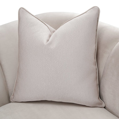 Beige Velvet Sofa for Living Room – Elegant 3 Seater 100 Inch Couch
