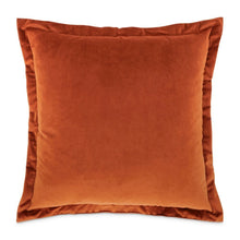 Conner 20" Velvet Throw Pillow, Set of 2 - Paprika