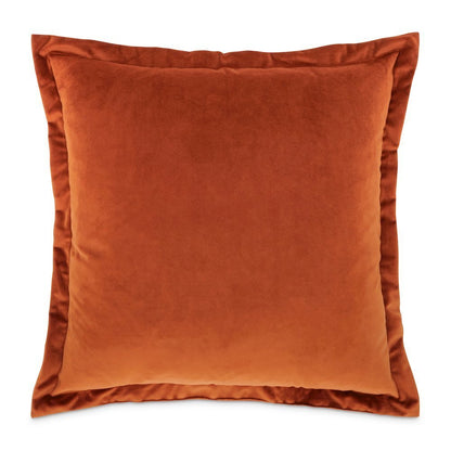 Conner 20" Velvet Throw Pillow, Set of 2 - Paprika