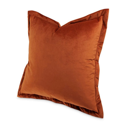 Conner 20" Velvet Throw Pillow, Set of 2 - Paprika