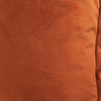 Conner 20" Velvet Throw Pillow, Set of 2 - Paprika