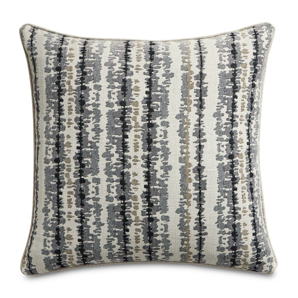 Explorer Antigua 21" Square Pillow, Set of 2 - Coal Gray