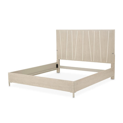 Lotus Bay Queen Panel Bed with LED Lights - Sand