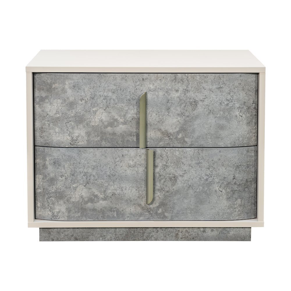 Pavira 2-Drawer Nightstand - Stone
