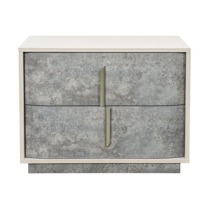 Pavira 2-Drawer Nightstand - Stone