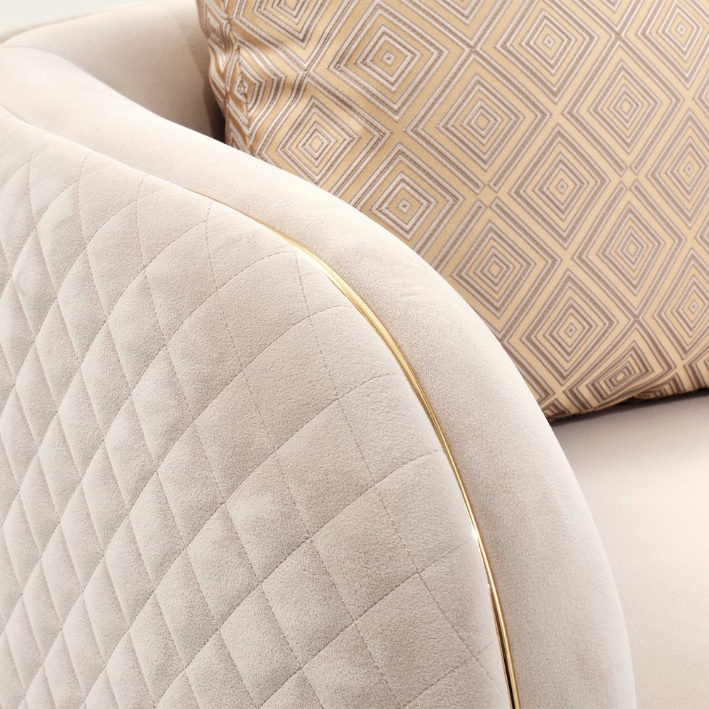 Beige Accent Chair – Comfy Reading Chair and Living Room Arm Chair Design