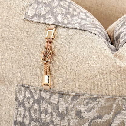 Gold Beige Accent Chair, Living Room Comfy Chair for Reading and Relaxation