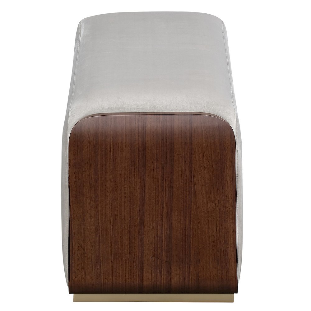 Houston Accent Bench - Porcini/Walnut
