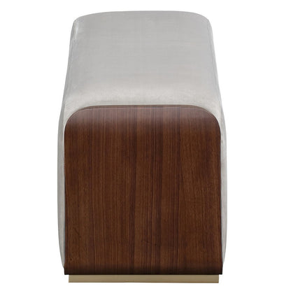 Houston Accent Bench - Porcini/Walnut