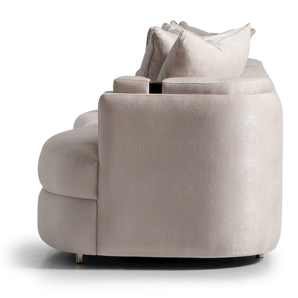Carmela Mansion Sofa - Almond/Gold