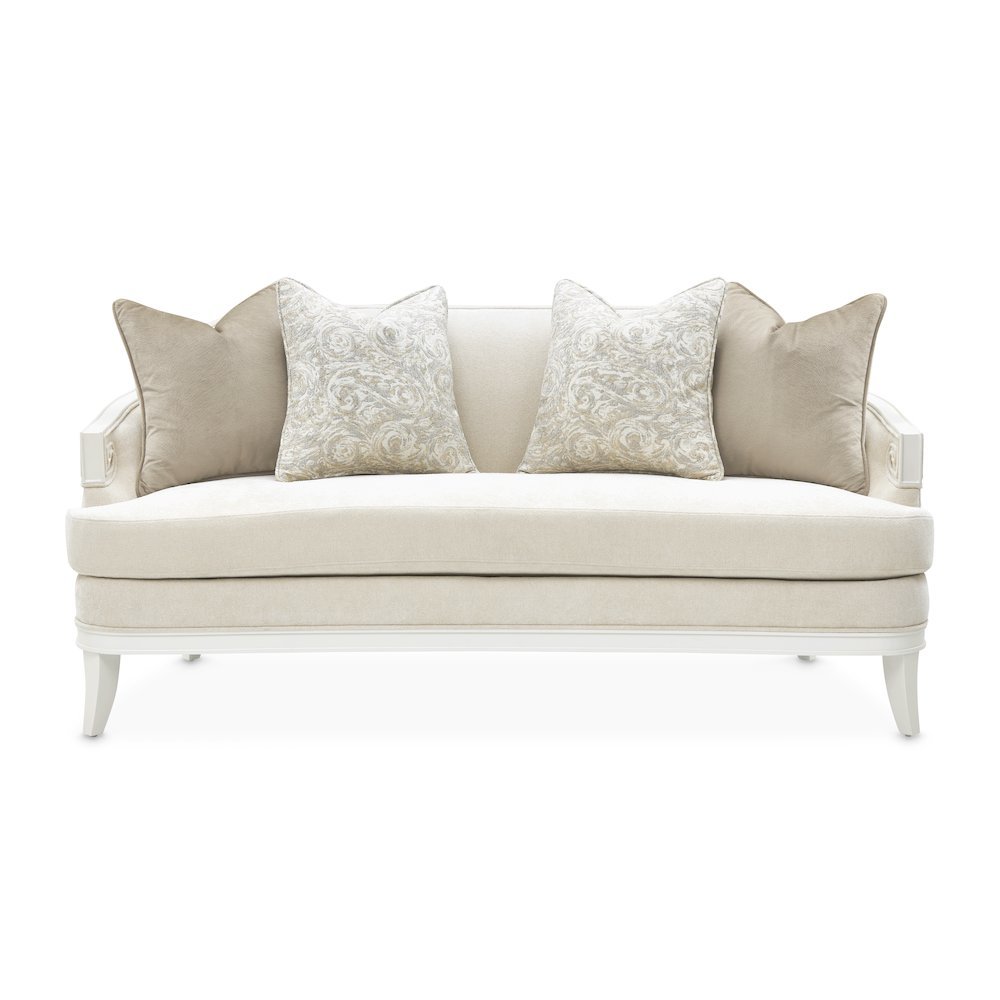 La Marisia Chenille Loveseat - Tranquil/Creamy Pearl