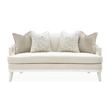 La Marisia Chenille Loveseat - Tranquil/Creamy Pearl