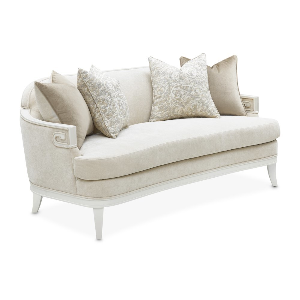 La Marisia Chenille Loveseat - Tranquil/Creamy Pearl
