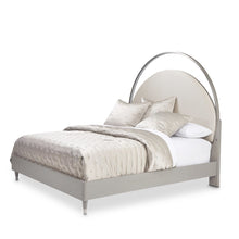 Eclipse Cal King Upholstered Bed with LED Lights - Moonlight