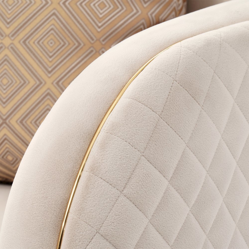 Beige Accent Chair – Comfy Reading Chair and Living Room Arm Chair Design