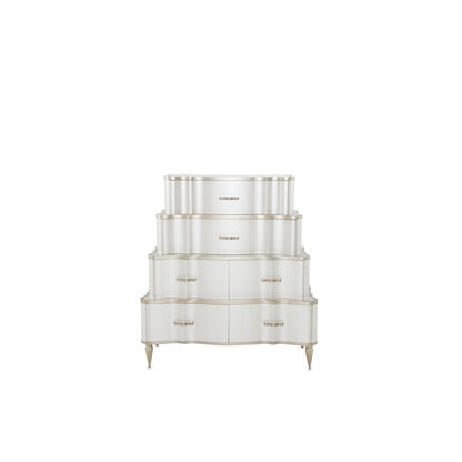 London Place 6-Drawer Tiered Chest - Creamy Pearl