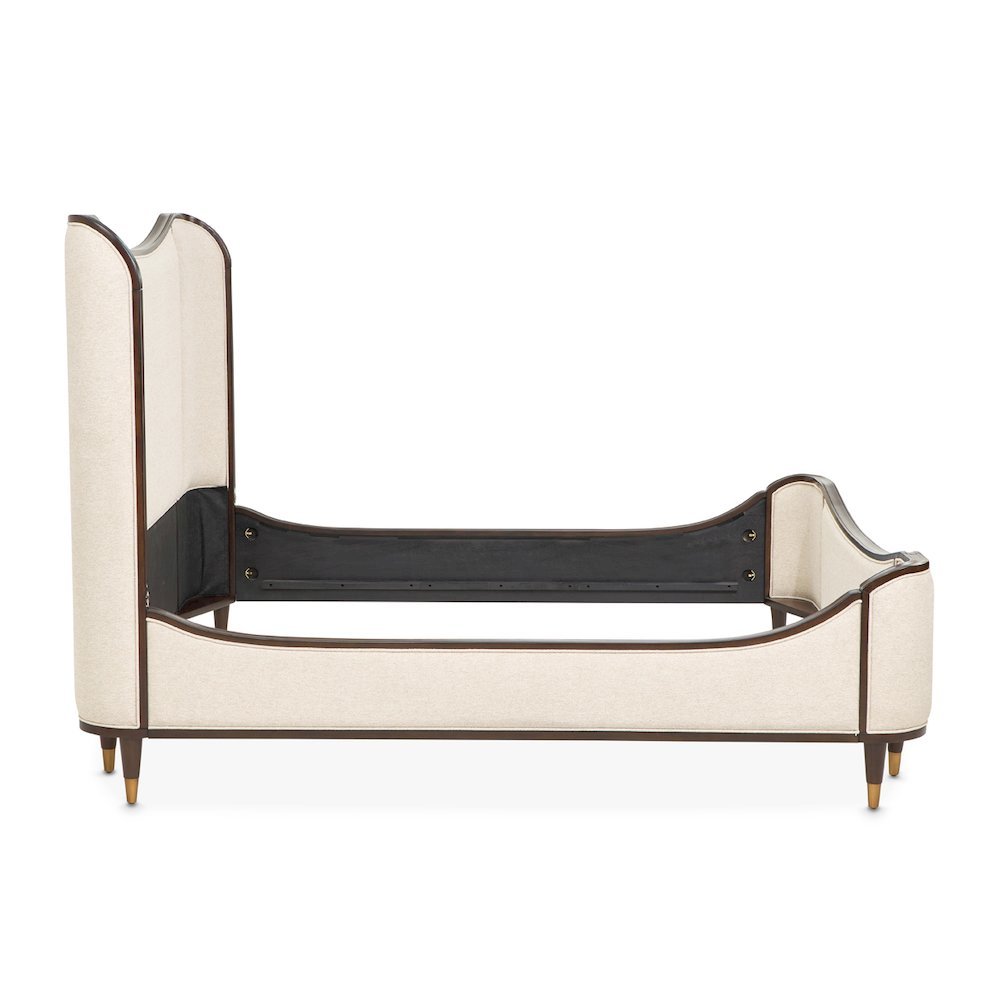 Camellia Field King Upholstered Bed - Warm Pecan