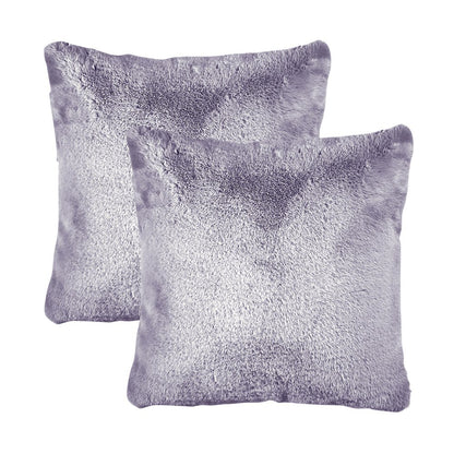 Hopps 20" Faux-Fur Throw Pillow, Set of 2 - Platinum