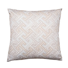 Labyrinth 22" Square Throw Pillow, Set of 2 - Travertine/Gray