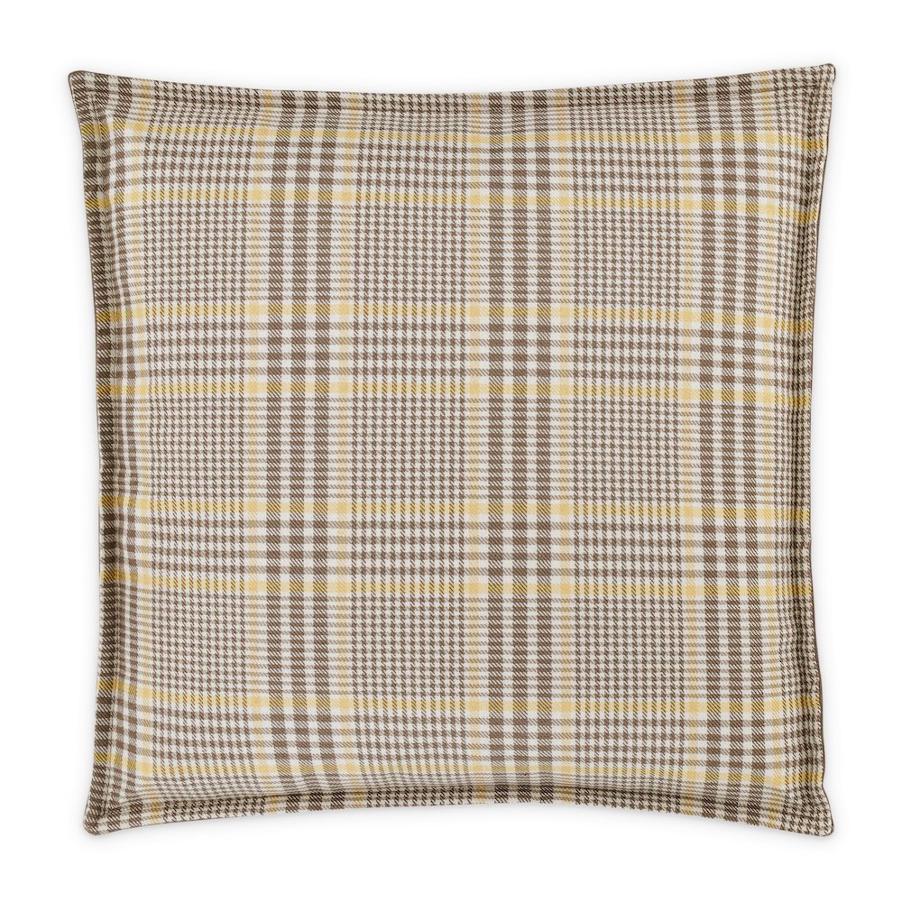 Newport Leeds 17" Plaid Throw Pillow, Set of 2 - Pewter