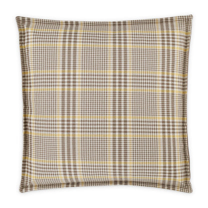 Newport Leeds 17" Plaid Throw Pillow, Set of 2 - Pewter