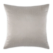 GLAMtastic Casey 19" Square Pillow, Set of 2 - Silver
