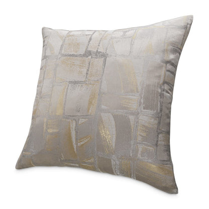 GLAMtastic Ferrara 19" Square Pillow, Set of 2 - Platinum