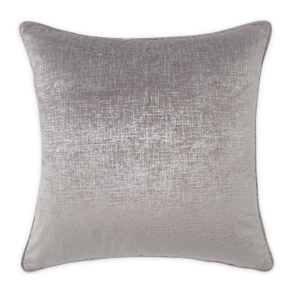 GLAMtastic Alderon 20" Velvet Accent Pillow, Set of 2 - Pewter