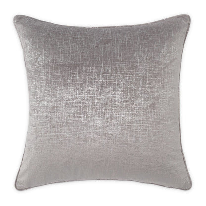 GLAMtastic Alderon 20" Velvet Accent Pillow, Set of 2 - Pewter