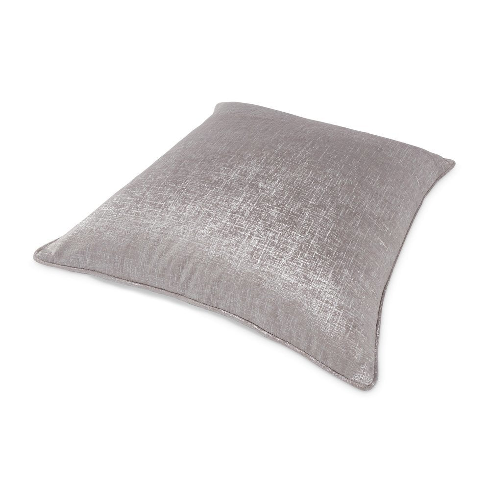 GLAMtastic Alderon 20" Velvet Accent Pillow, Set of 2 - Pewter