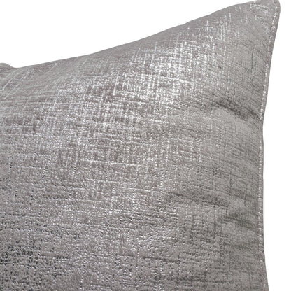 GLAMtastic Alderon 20" Velvet Accent Pillow, Set of 2 - Pewter