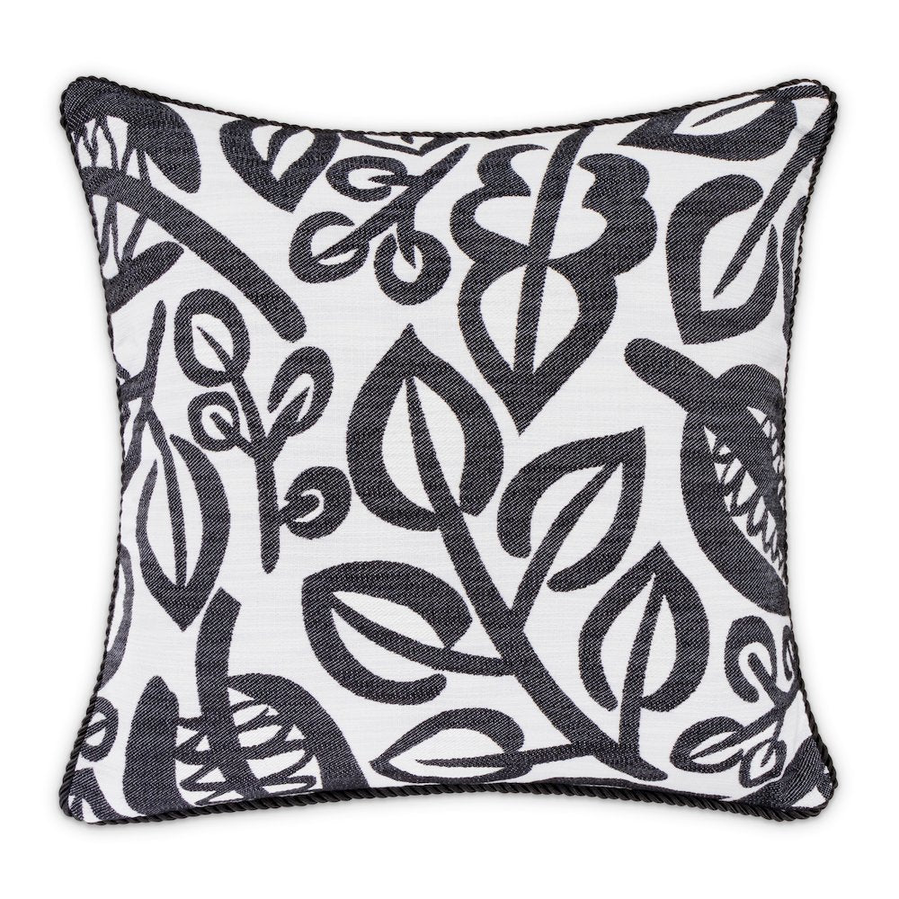 Uptown Downtown Ardent 20" Square Throw Pillow, Set of 2 - Black/White