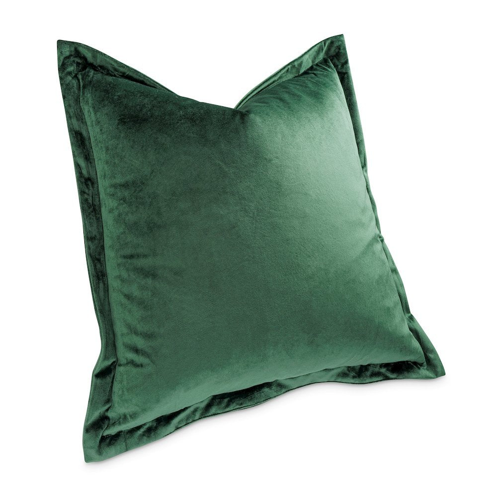 Conner 20" Velvet Throw Pillow, Set of 2 - Forest Green