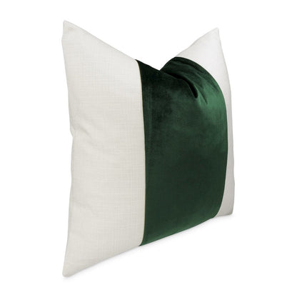 Caleb 21" Square Throw Pillow, Set of 2 - Cloud/Forest Green