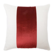 Caleb 21" Square Throw Pillow, Set of 2 - Cloud/Sangria