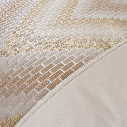 GLAMtastic Infinity 21" Pieced Pillow, Set of 2 - Cream/Gold