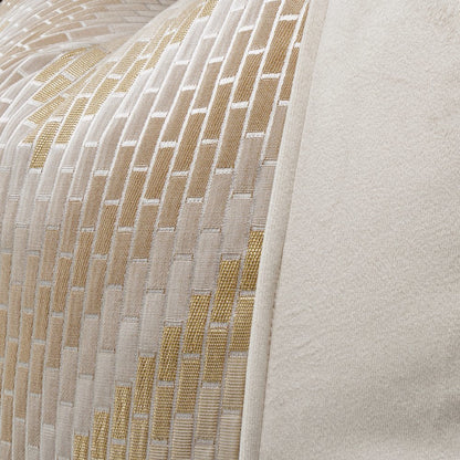 GLAMtastic Infinity 21" Pieced Pillow, Set of 2 - Cream/Gold