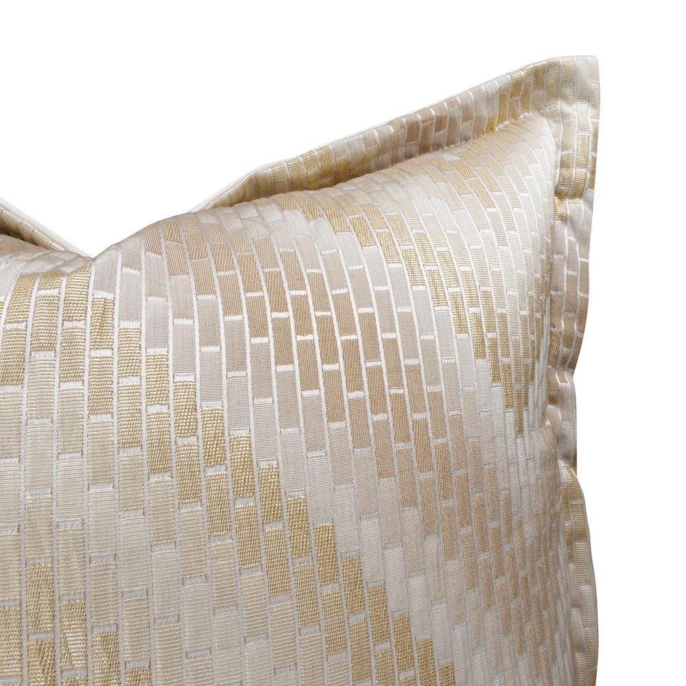 GLAMtastic Infinity 22" Flange Pillow, Set of 2 - Gold