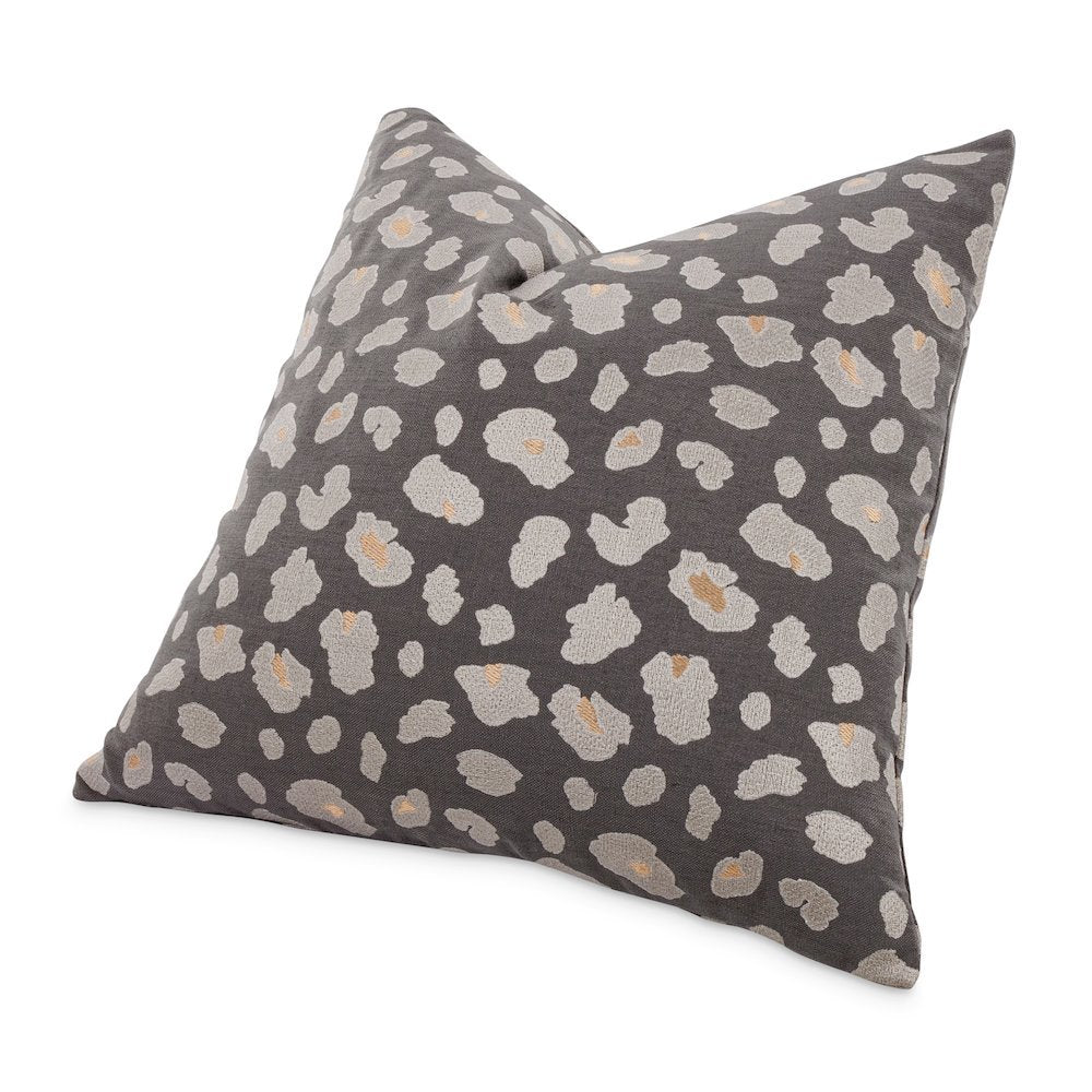 Explorer Simba 22" Square Throw Pillow, Set of 2 - Charcoal Gray