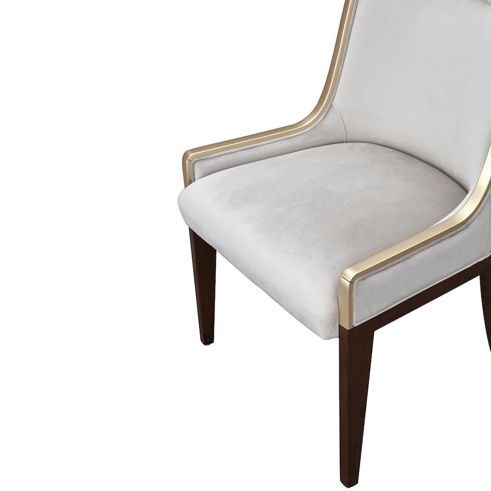 Houston Dining Side Chair, Set of 2 - Porcini/Walnut