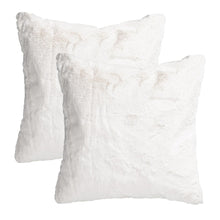 Hopps 20" Faux-Fur Throw Pillow, Set of 2 - Cloud