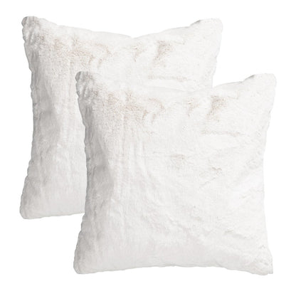 Hopps 20" Faux-Fur Throw Pillow, Set of 2 - Cloud