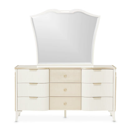 La Marisia Dresser with Mirror - Creamy Pearl