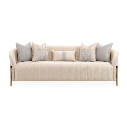 Gold Beige Accent Chair, Living Room Comfy Chair for Reading and Relaxation