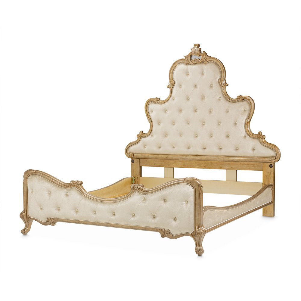 Platine de Royale Cal King Panel Bed - Antique Platinum